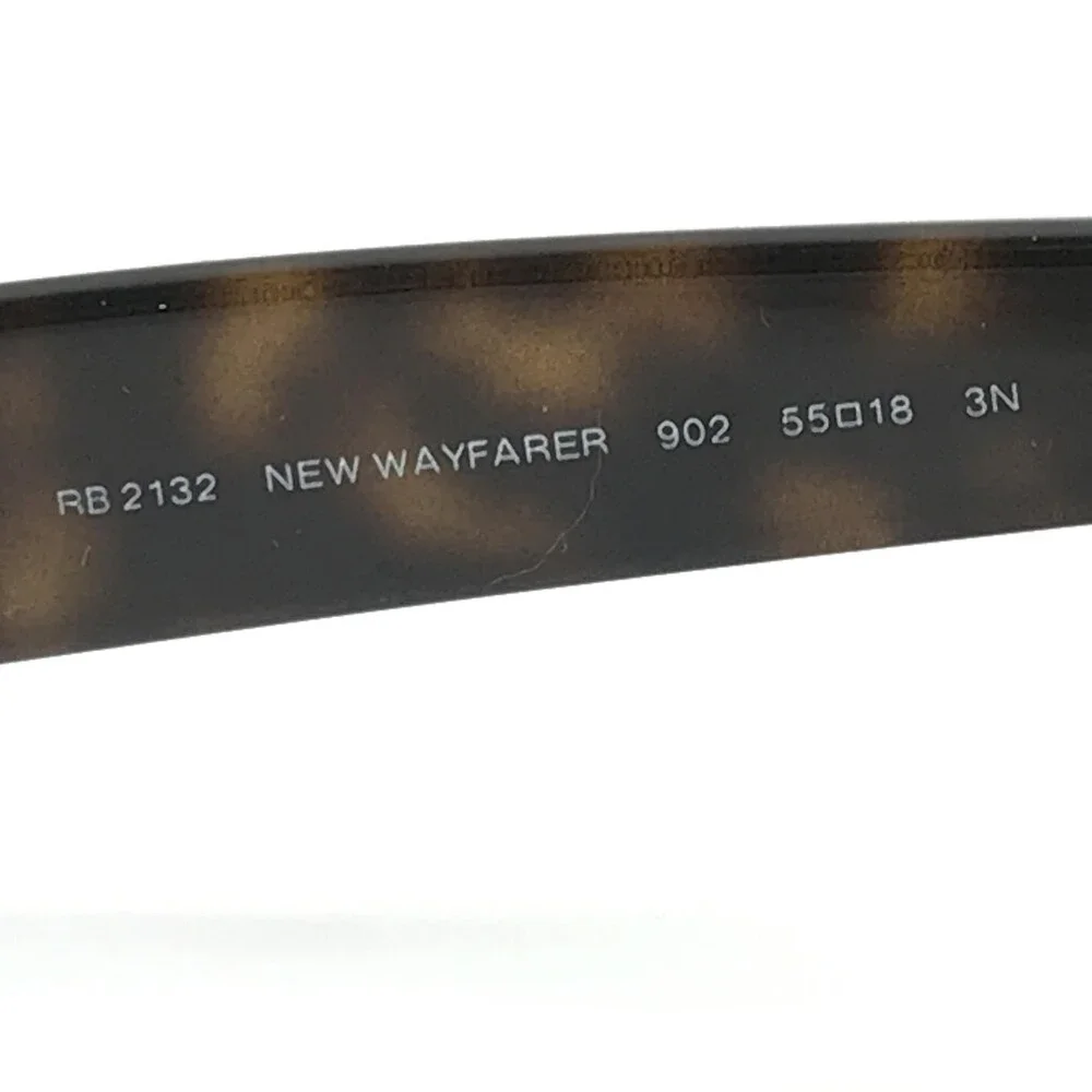 Ray-Ban Sunglasses RB2132 New Wayfarer 902 Tortoise With Green Lenses 55 Mm